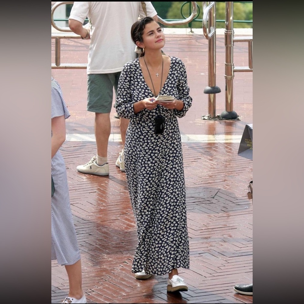 GANNI ROSEBURG CREPE DRESS